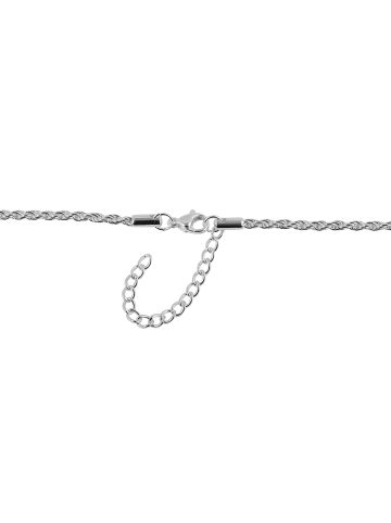 Adeliás Damen Halskette – Kordelkette aus Edelstahl 50+5 in silber