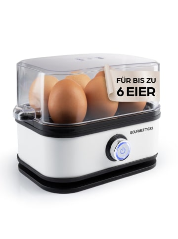 Gourmetmaxx GOURMETmaxx Design-Eierkocher für 6 Eier mit Messbecher & Eierstecher - kompakt