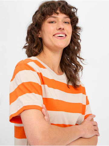 Marie Lund Kleid in orange beige - 0001