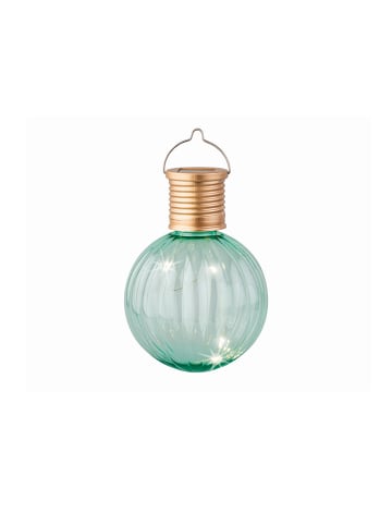 MARELIDA LED Solar Glühbirne GLOW D: 8cm in türkisblau