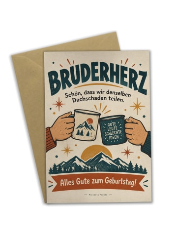 Mr. & Mrs. Panda Geburtstagskarte Hände verbunden Design mit Spruch in Weiß
