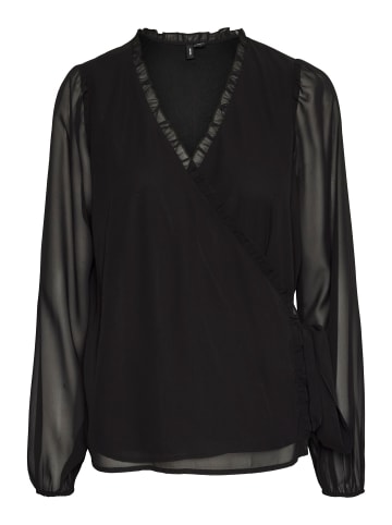 Vero Moda Gesmoktes Top in Black 1