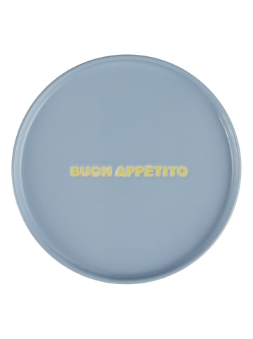 Butlers Teller GOOD VIBES 4er-Set in Blau