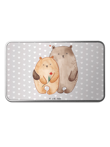 Mr. & Mrs. Panda Keksdose Bären Liebe ohne Spruch in Grau Pastell