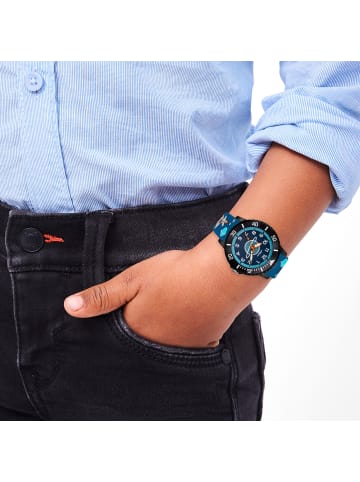 s.Oliver Armbanduhr Weltall in blau