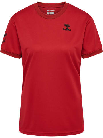 Hummel Hummel T-Shirt Hmlq4 Multisport Damen Atmungsaktiv Schnelltrocknend in POMPEIAN RED
