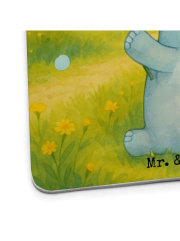 Mr. & Mrs. Panda Bierdeckel Elefant Seifenblasen Design ohne Spruch in Weiß