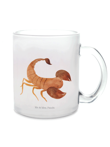 Mr. & Mrs. Panda Teetasse Sternzeichen Skorpion ohne Spruch in Transparent