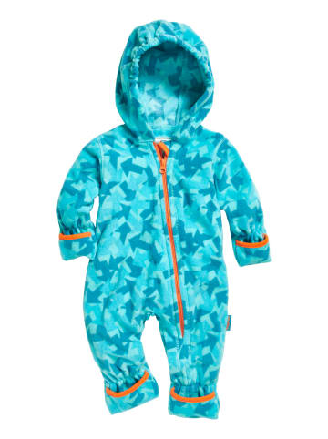 Playshoes Fleece-Overall Pfeile Camouflage in Petrol