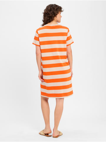 Marie Lund Kleid in orange beige - 0001