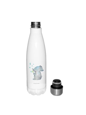 Mr. & Mrs. Panda Thermos Elefant Seifenblasen ohne Spruch in Weiß