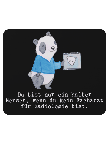 Mr. & Mrs. Panda Mauspad Facharzt für Radiologie Herz mit Spruch in Schwarz