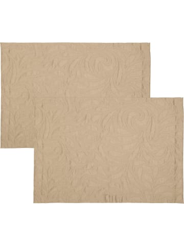 Erwin Müller Jacquard, Baumwollmischung Tischset 2er-Pack Cadiz in sand