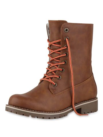 VAN HILL Schnürstiefeletten Scarlett in Braun