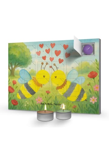 Mr. & Mrs. Panda adventskalender mit kerzen Biene Liebe Design o... in Weiß