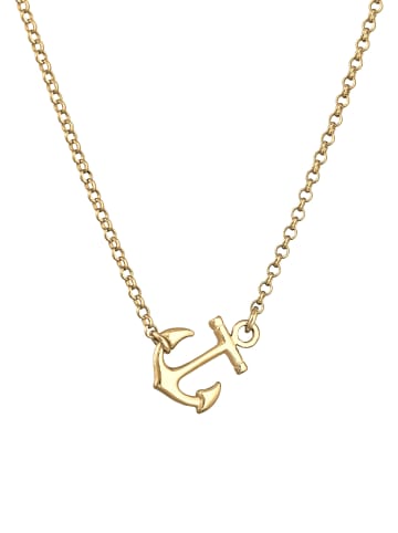 Elli Halskette 925 Sterling Silber Anker in Gold