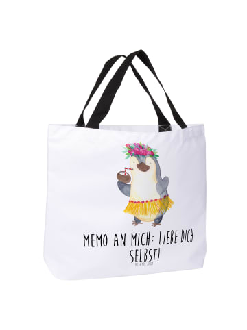 Mr. & Mrs. Panda Schultasche Pinguin Kokosnuss mit Spruch in Weiß