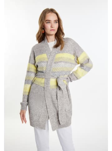 IZIA Damen Cardigan in Grau Mehrfarbig
