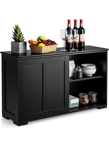 COSTWAY Sideboard in Schwarz