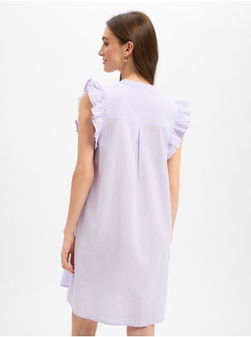 mbyM Minikleid Gemala in flieder weiß - 0001
