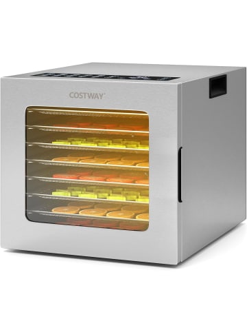 COSTWAY 850W Dörrautomat mit 8 Einlegefächer in Silber