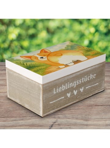 Mr. & Mrs. Panda Schatzkiste Corgi Po Design ohne Spruch in Weiß