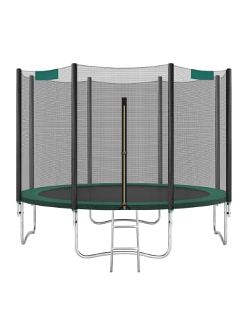 SONGMICS Gartentrampolin Saul in Grün -(H)270 x Ø366 cm