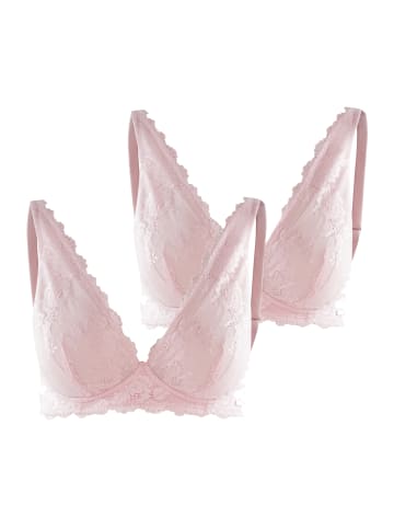 Royal Lounge Bralette Royal Dream mit Spitze in Peach Pink