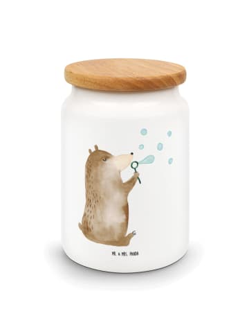 Mr. & Mrs. Panda Kaffeedose Bär Seifenblasen ohne Spruch in Weiß