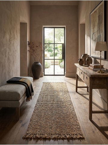 KADIMA DESIGN Jute-Teppich Naturfaser ERME Boho Wohnzimmer