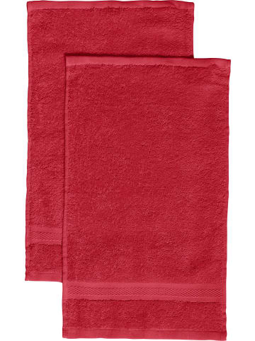 REDBEST Frottier Gästetuch 2er-Pack Chicago in rot