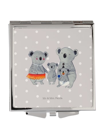 Mr. & Mrs. Panda Schminkspiegel Koala Familie ohne Spruch in Grau Pastell