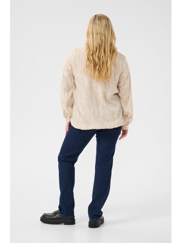 KAFFE curve Bluse langarm KCdiana Regular fit in Feather Gray,Chalk Print