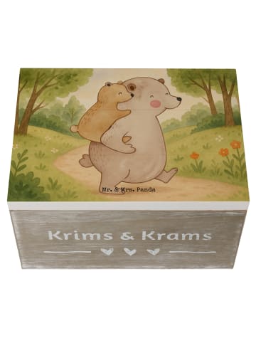 Mr. & Mrs. Panda Truhe Papa Bär Design ohne Spruch in Weiß
