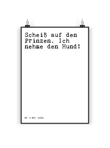 Mr. & Mrs. Panda Poster Problem auf den Prinzen.... mit Spruch in Weiß