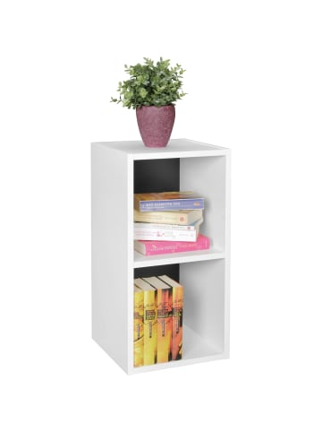 KADIMA DESIGN Regal Kompakt | 2 Fächer, Sonoma, Melaminharz-Oberfläche in Schwarz