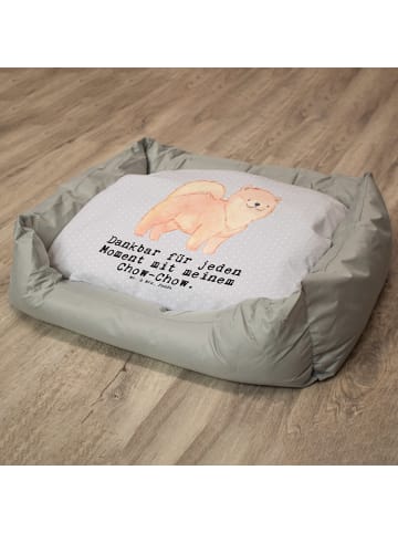 Mr. & Mrs. Panda Hundekorb Chow-Chow Moment mit Spruch in Grau Pastell