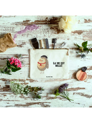 Mr. & Mrs. Panda kosmetiktäschchen Eule Frankreich mit Spruch in Weiß