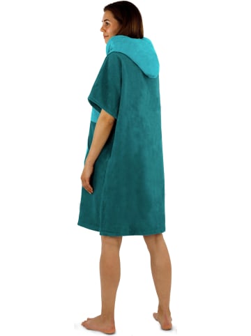 normani Damen Badeponcho in Petrol/Türkis