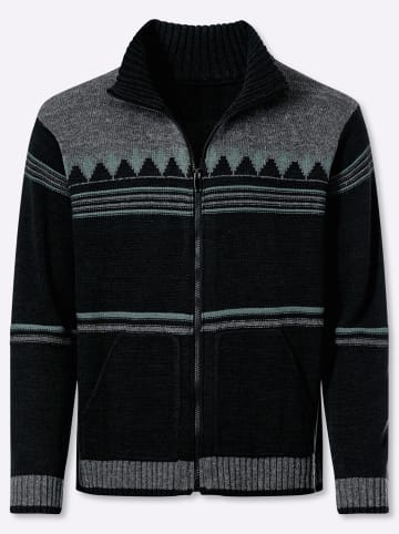 WITT WEIDEN Strickjacke in schwarz-gemustert