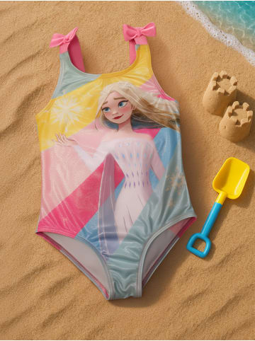 Disney Frozen Die Eiskönigin Badeanzug mit Glitzer und Schleifen Elsa Frozen in Mehrfarbig