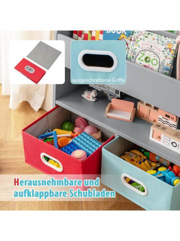 COSTWAY Bücherregal Kinder in Grau