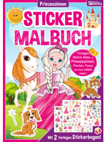 media Papeterie/PBS - Sticker Malbuch - Prinzessinnen, Pferde, Ponys