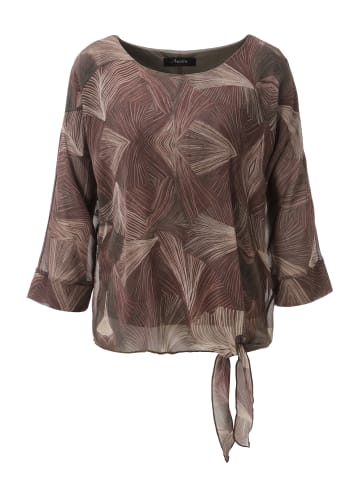 Aniston CASUAL Schlupfbluse in bordeaux-sand-grün-braun