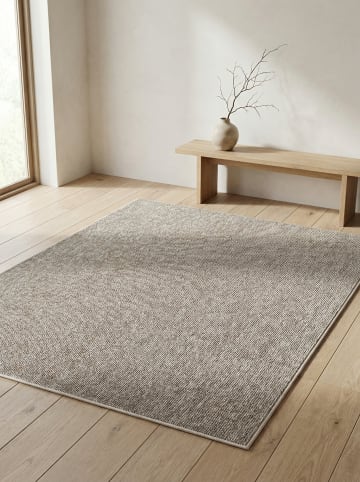 KADIMA DESIGN Teppich Kurzflor Unifarben Polypropylen saugroboter Wohnzimmer in Beige