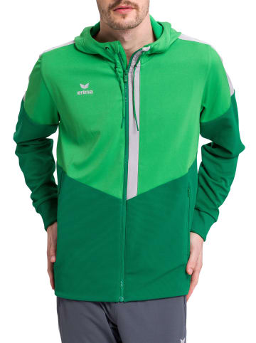 erima Squad Trainingsjacke mit Kapuze in fern green/smaragd/silver grey