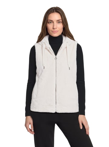 Betty Barclay Plüschweste mit Kapuze in beige