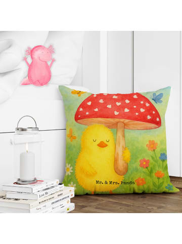 Mr. & Mrs. Panda Sofa Kissen Küken Fliegenpilz Design ohne Spruch in Weiß
