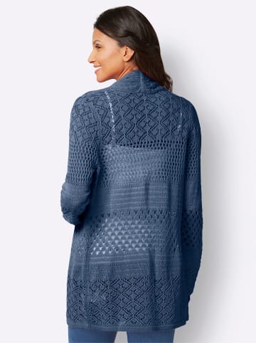 Sieh an! Strickjacke in jeansblau