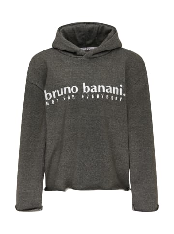 Bruno Banani Hoodie ohne Reißverschluss ROSS in Anthrazit / Melange